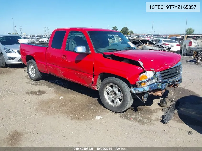 1GTEC19T7YZ165857 2000 GMC Sierra 1500 Sle