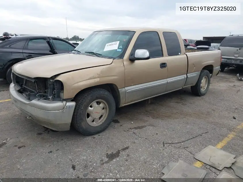 1GTEC19T8YZ325020 2000 GMC Sierra 1500 Sle