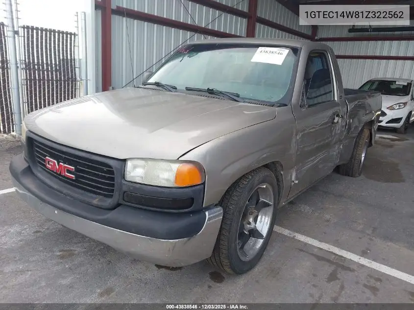 1GTEC14W81Z322562 2001 GMC Sierra 1500 Sl