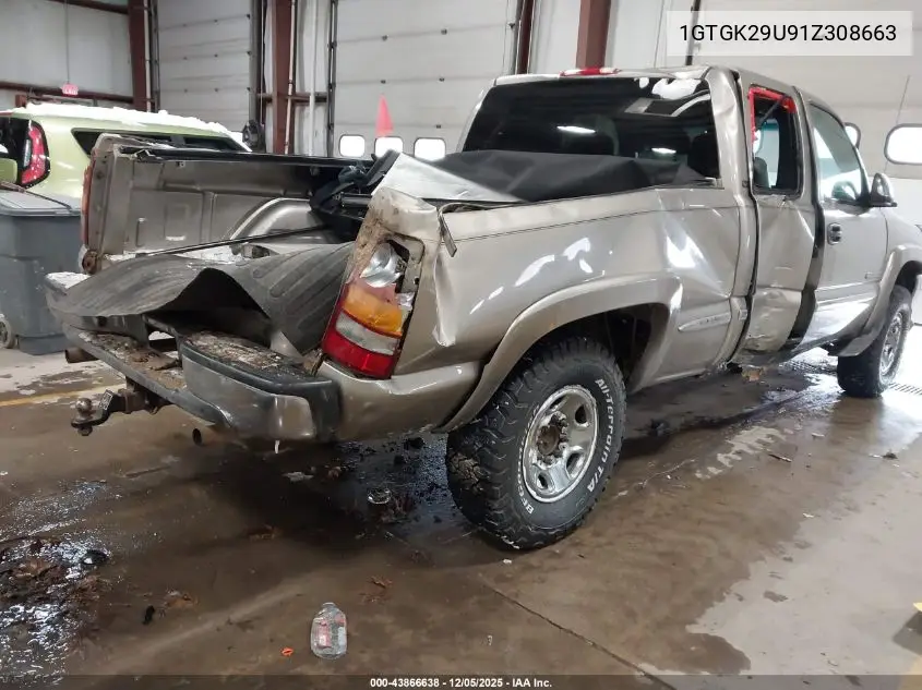 1GTGK29U91Z308663 2001 GMC Sierra 2500 Sle