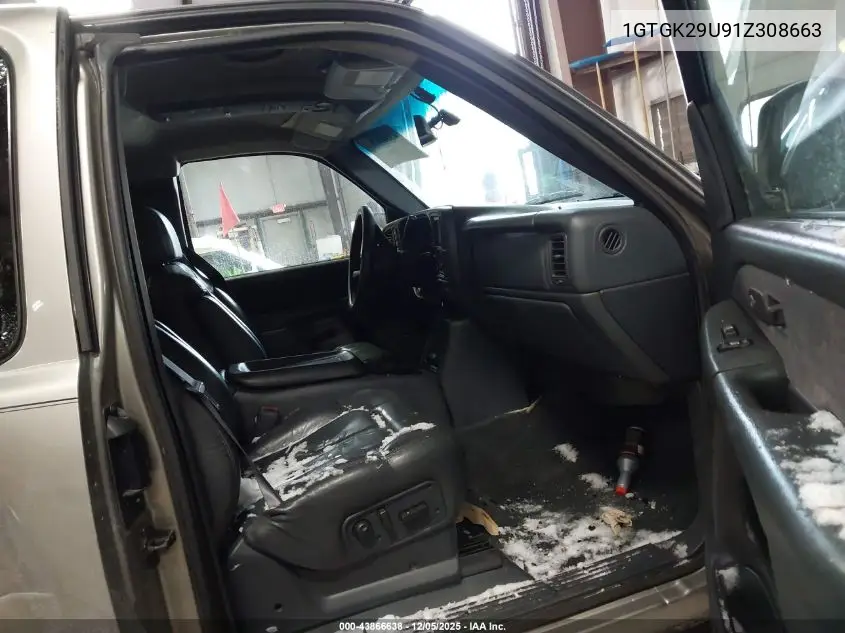 1GTGK29U91Z308663 2001 GMC Sierra 2500 Sle