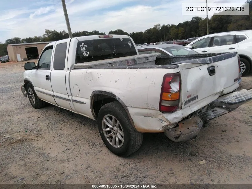 2GTEC19T721322738 2002 GMC Sierra 1500 Sle