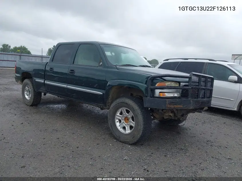1GTGC13U22F126113 2002 GMC Sierra 1500Hd Sle