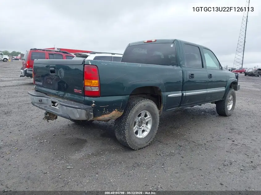 1GTGC13U22F126113 2002 GMC Sierra 1500Hd Sle