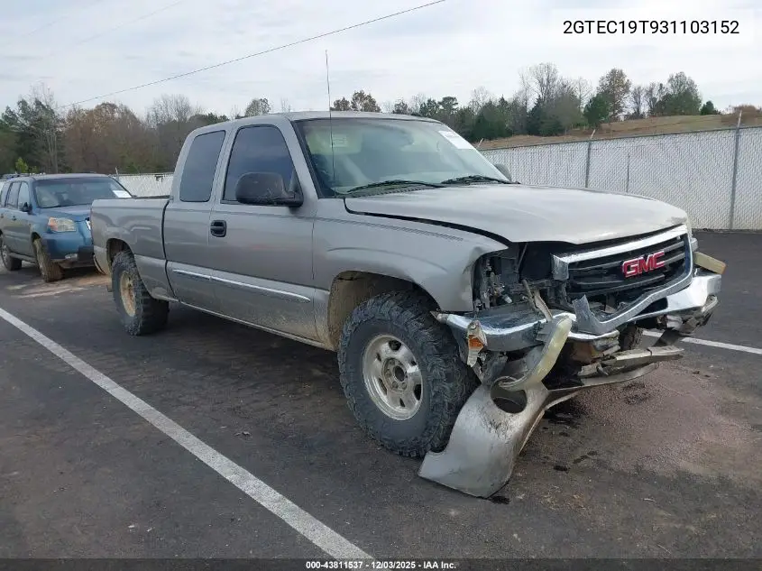 2GTEC19T931103152 2003 GMC Sierra 1500 Slt