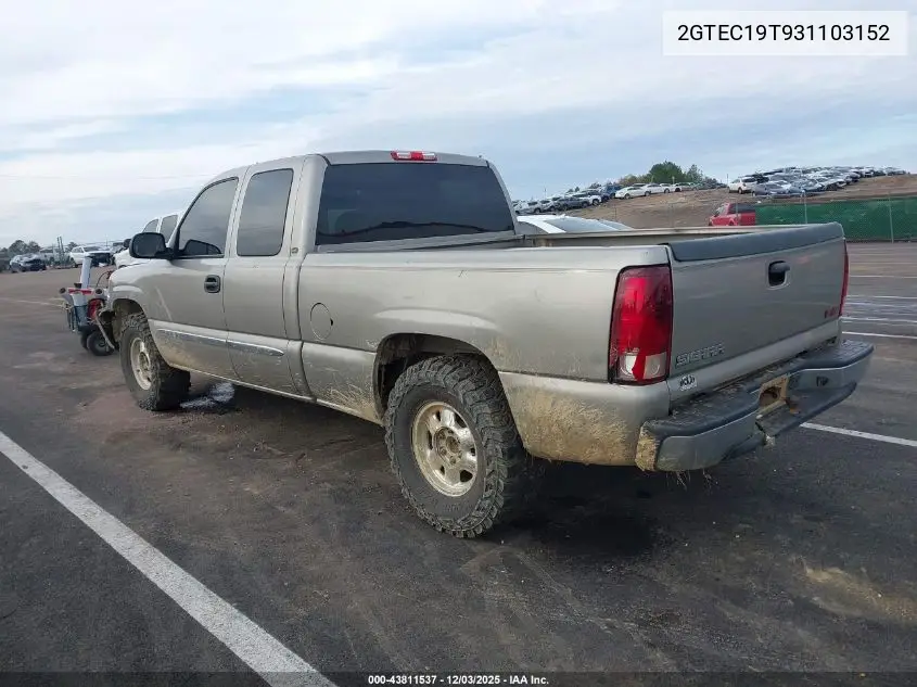2GTEC19T931103152 2003 GMC Sierra 1500 Slt