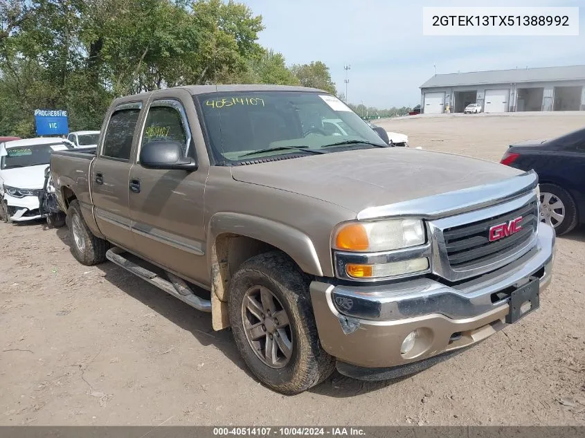 2005 GMC Sierra 1500 Sle/Slt VIN: 2GTEK13TX51388992 Lot: 40514107