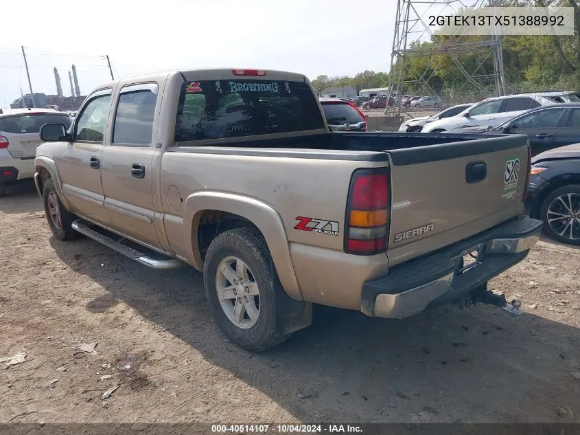 2005 GMC Sierra 1500 Sle/Slt VIN: 2GTEK13TX51388992 Lot: 40514107