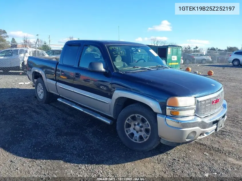 1GTEK19B25Z252197 2005 GMC Sierra 1500 Sle