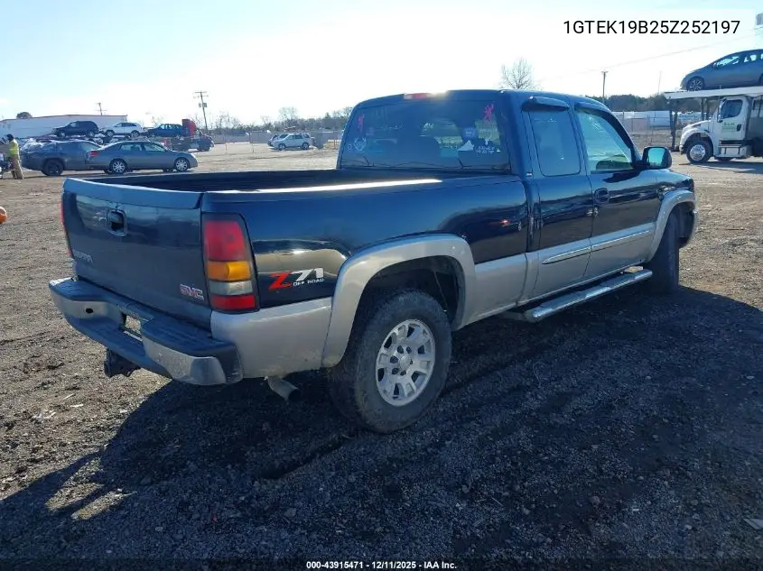 1GTEK19B25Z252197 2005 GMC Sierra 1500 Sle