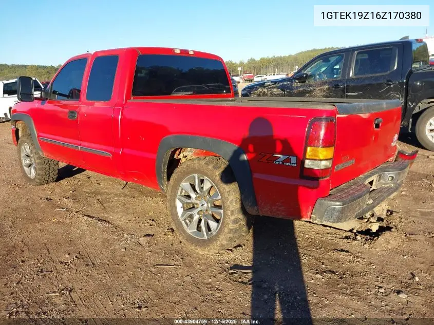 1GTEK19Z16Z170380 2006 GMC Sierra 1500 Sle2