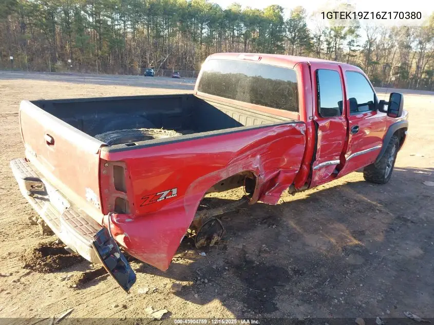 1GTEK19Z16Z170380 2006 GMC Sierra 1500 Sle2