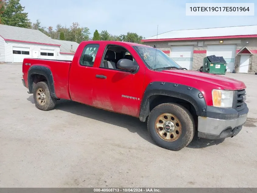 1GTEK19C17E501964 2007 GMC Sierra 1500 Work Truck