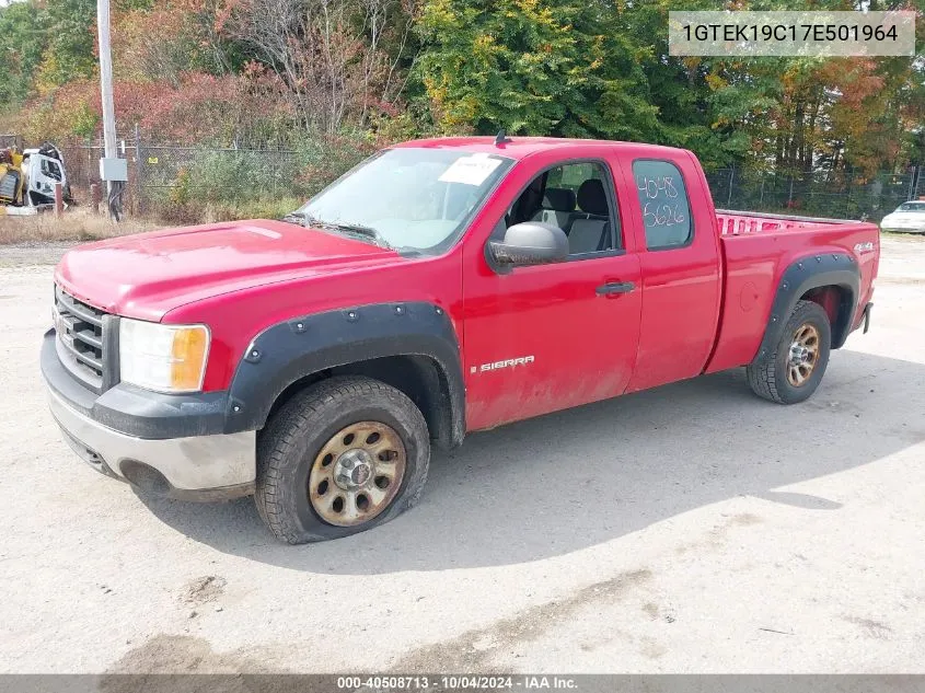 1GTEK19C17E501964 2007 GMC Sierra 1500 Work Truck