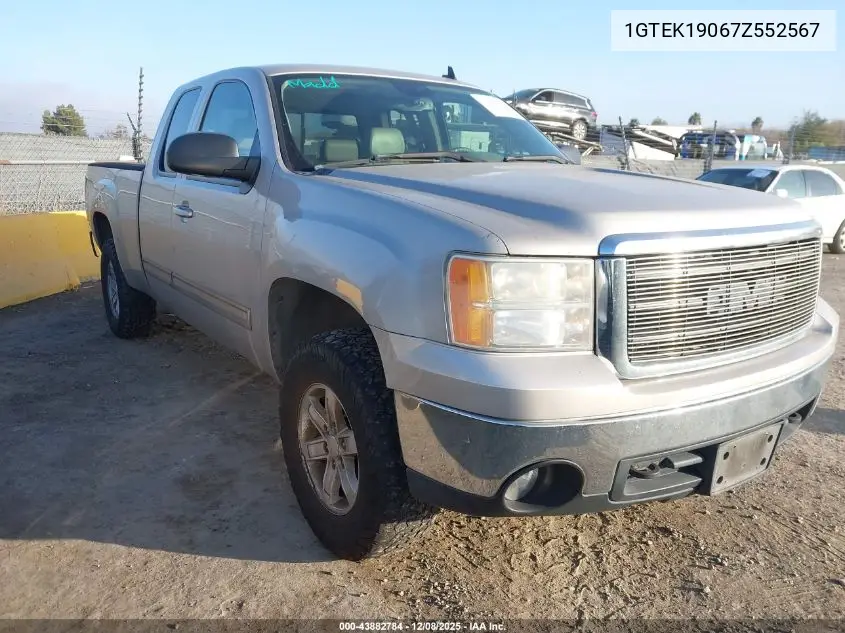 1GTEK19067Z552567 2007 GMC Sierra 1500 Slt