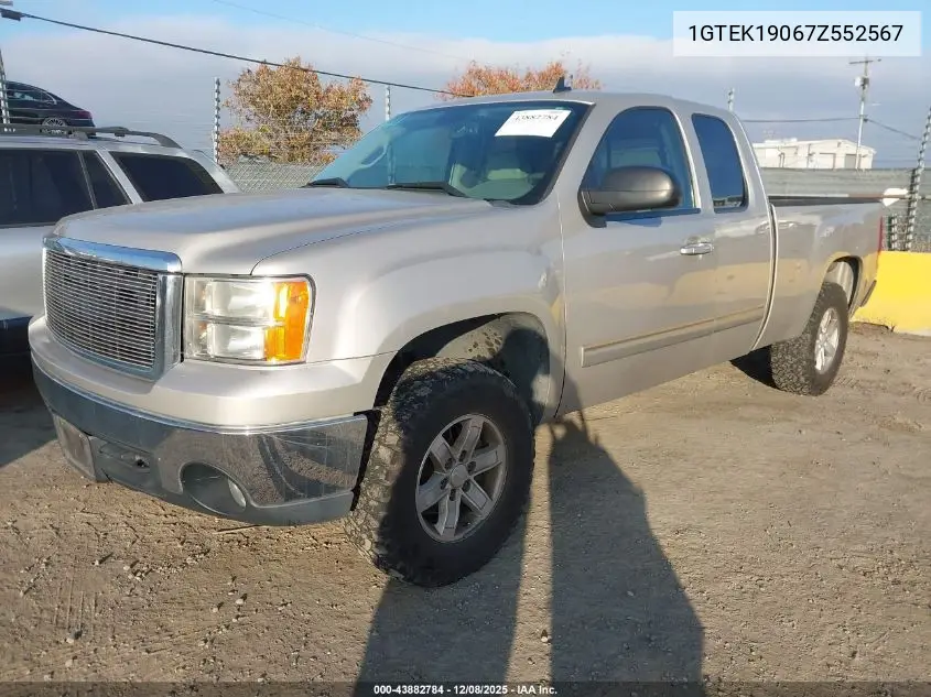 1GTEK19067Z552567 2007 GMC Sierra 1500 Slt