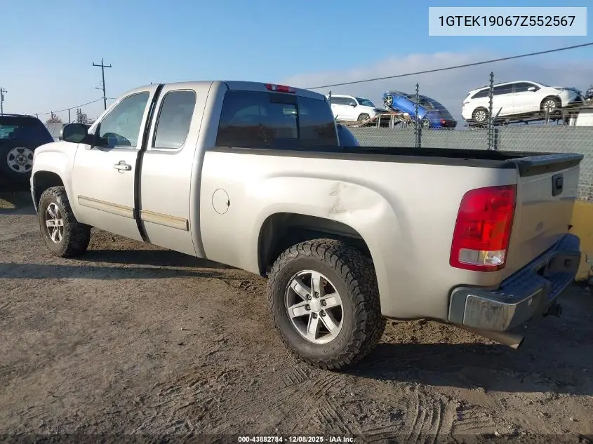 1GTEK19067Z552567 2007 GMC Sierra 1500 Slt
