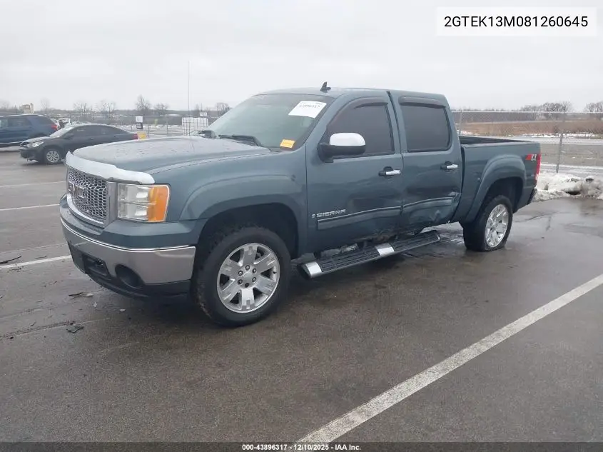 2GTEK13M081260645 2008 GMC Sierra 1500 Sle1/Sle2/Slt/Work Truck