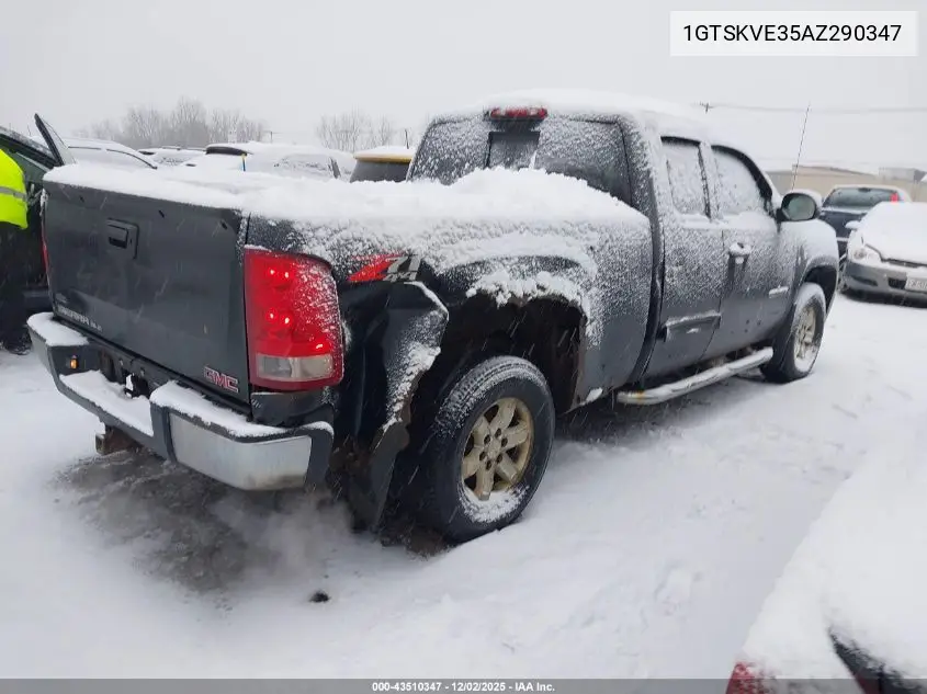 1GTSKVE35AZ290347 2010 GMC Sierra 1500 Sle