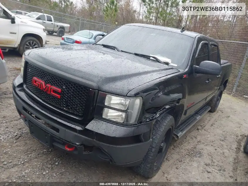 3GTP2WE36BG115862 2011 GMC Sierra 1500 Slt