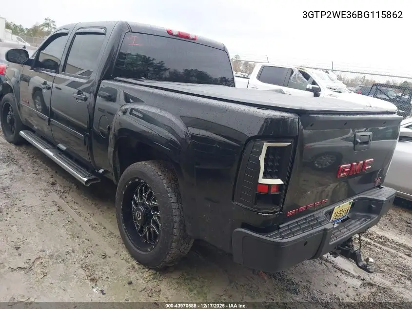 3GTP2WE36BG115862 2011 GMC Sierra 1500 Slt