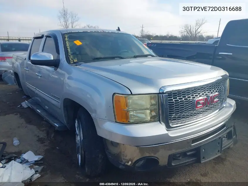 3GTP2VE72DG316688 2013 GMC Sierra 1500 Sle
