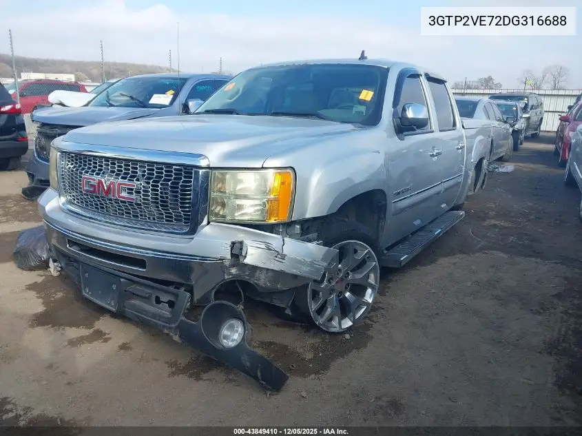 3GTP2VE72DG316688 2013 GMC Sierra 1500 Sle
