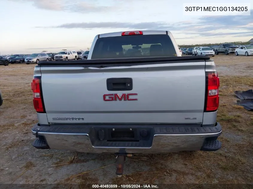 2016 GMC Sierra 1500 Sle VIN: 3GTP1MEC1GG134205 Lot: 40493859