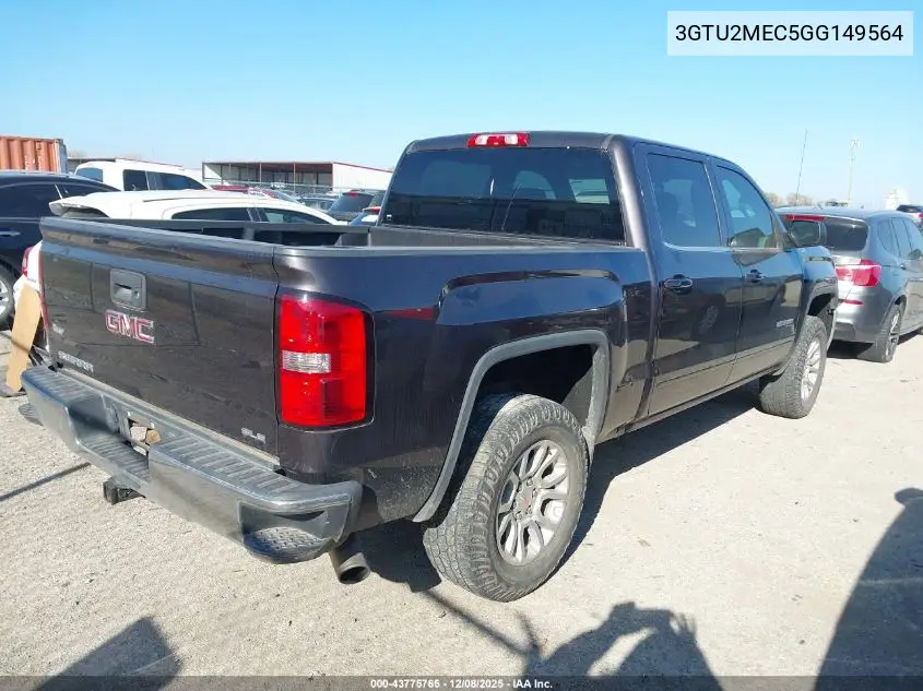 3GTU2MEC5GG149564 2016 GMC Sierra 1500 Sle