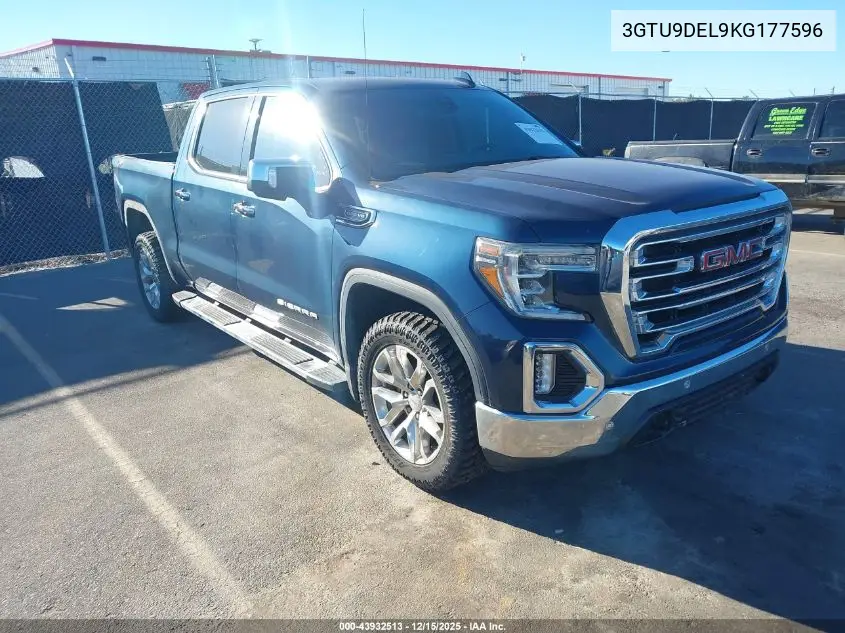 3GTU9DEL9KG177596 2019 GMC Sierra 1500 Slt