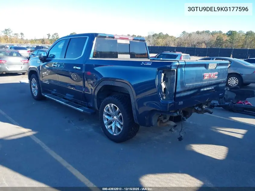 3GTU9DEL9KG177596 2019 GMC Sierra 1500 Slt