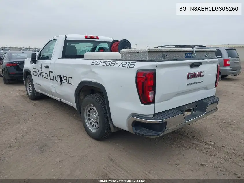 3GTN8AEH0LG305260 2020 GMC Sierra 1500 2Wd Long Box