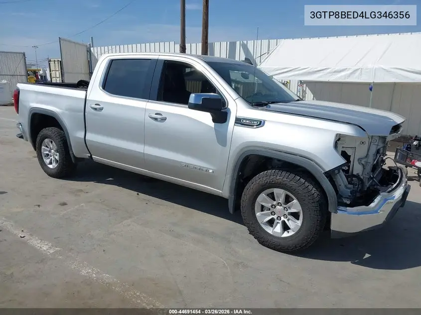 3GTP8BED4LG346356 2020 GMC Sierra 1500 2Wd Short Box Sle