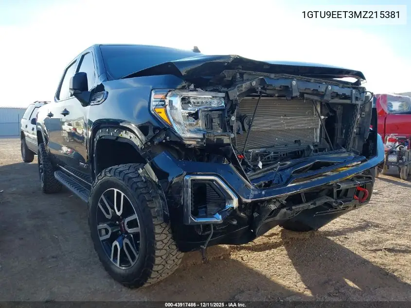 1GTU9EET3MZ215381 2021 GMC Sierra 1500 4Wd Short Box At4