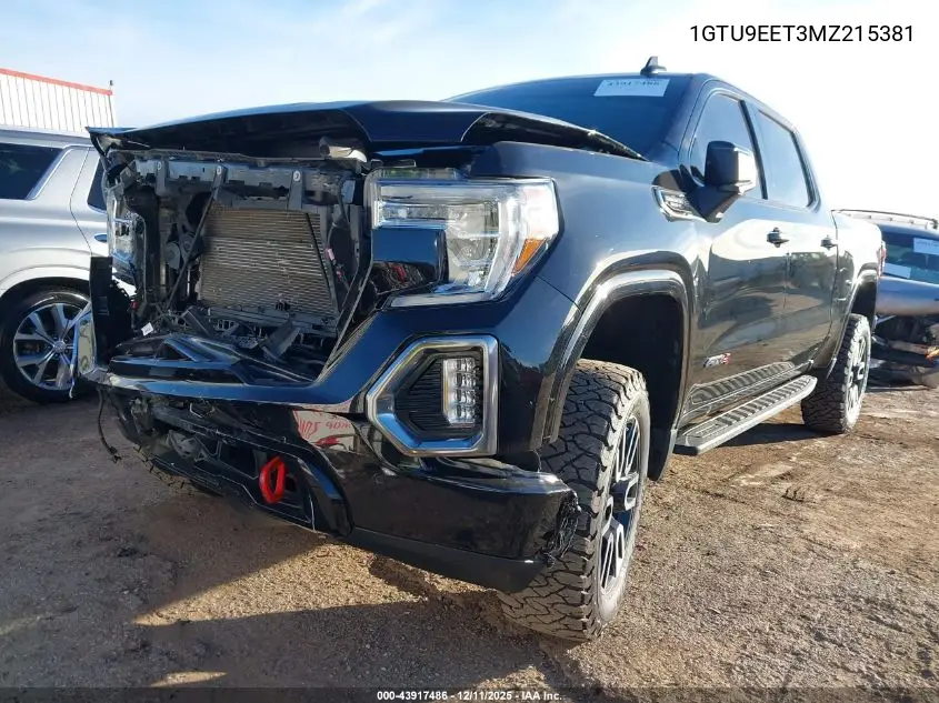 1GTU9EET3MZ215381 2021 GMC Sierra 1500 4Wd Short Box At4