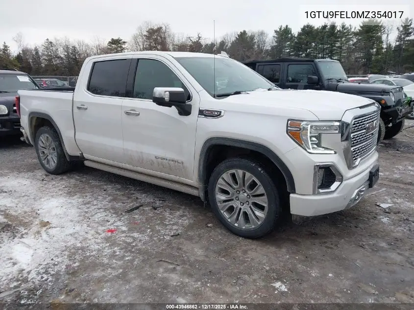 1GTU9FEL0MZ354017 2021 GMC Sierra 1500 4Wd Short Box Denali