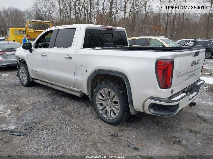 1GTU9FEL0MZ354017 2021 GMC Sierra 1500 4Wd Short Box Denali