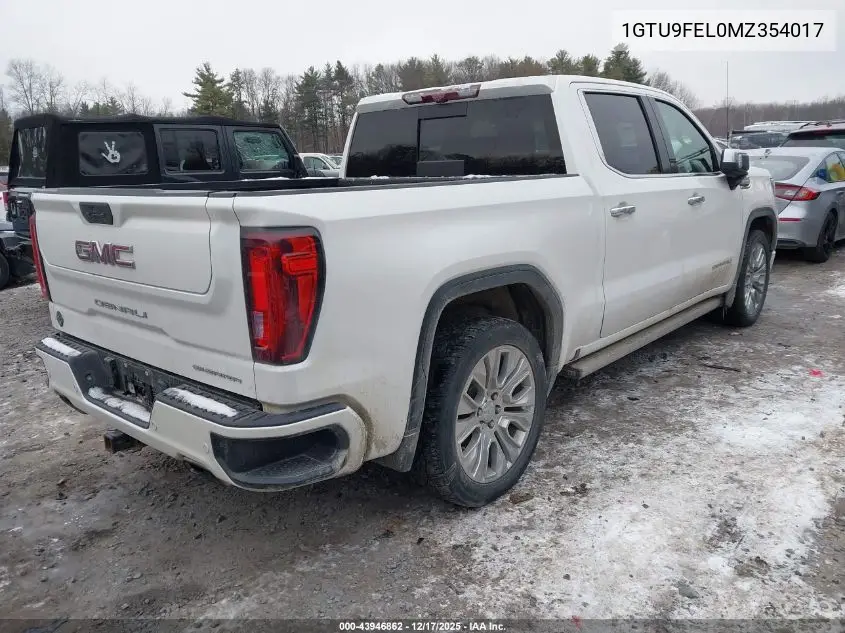 1GTU9FEL0MZ354017 2021 GMC Sierra 1500 4Wd Short Box Denali