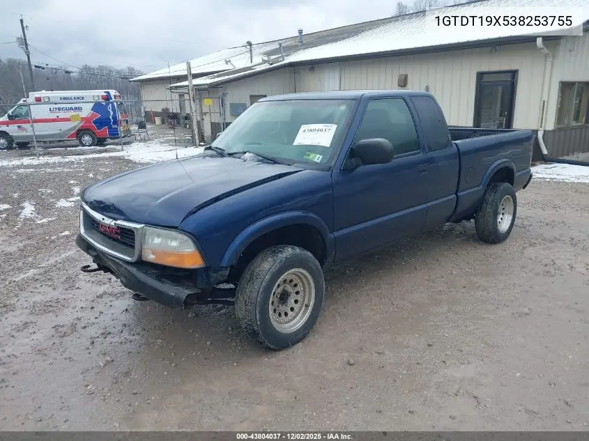 1GTDT19X538253755 2003 GMC Sonoma Sls