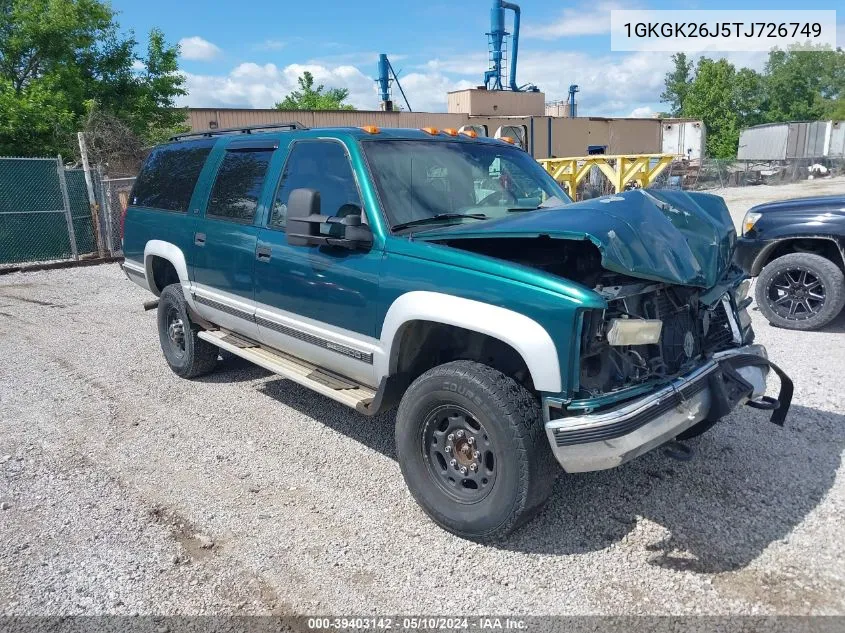 1GKGK26J5TJ726749 1996 GMC Suburban K2500