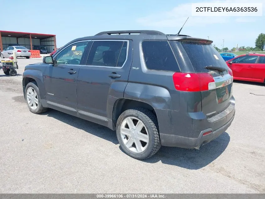 2010 GMC Terrain Sle-2 VIN: 2CTFLDEY6A6363536 Lot: 39966106