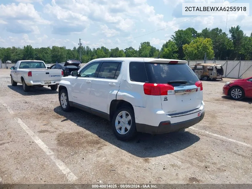 2010 GMC Terrain Sle VIN: 2CTALBEWXA6255918 Lot: 40014025