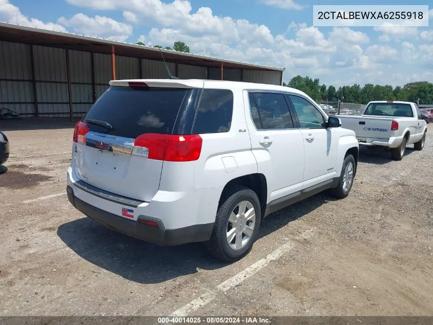 2CTALBEWXA6255918 2010 GMC Terrain Sle