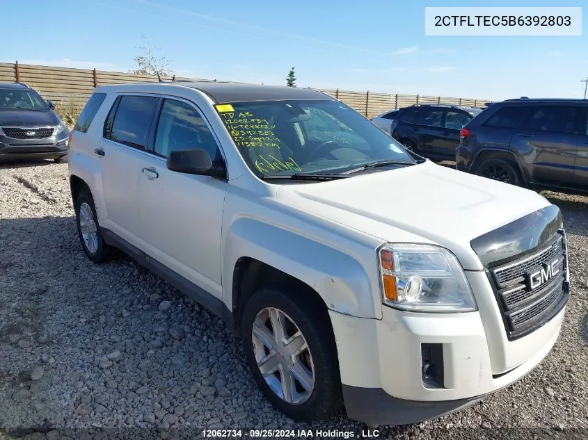 2011 GMC Terrain VIN: 2CTFLTEC5B6392803 Lot: 12062734