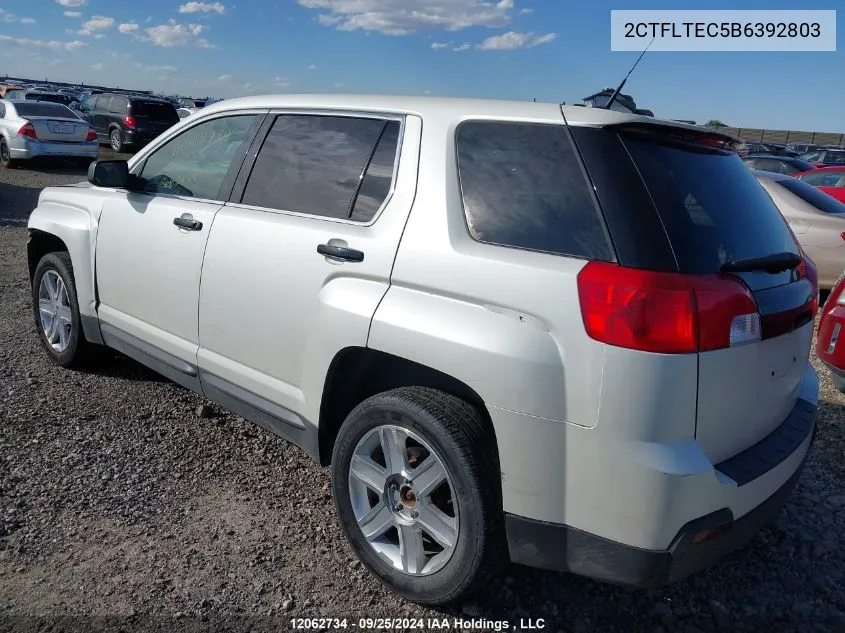 2011 GMC Terrain VIN: 2CTFLTEC5B6392803 Lot: 12062734