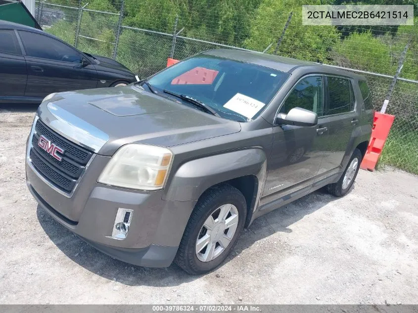 2011 GMC Terrain Sle-1 VIN: 2CTALMEC2B6421514 Lot: 39786324