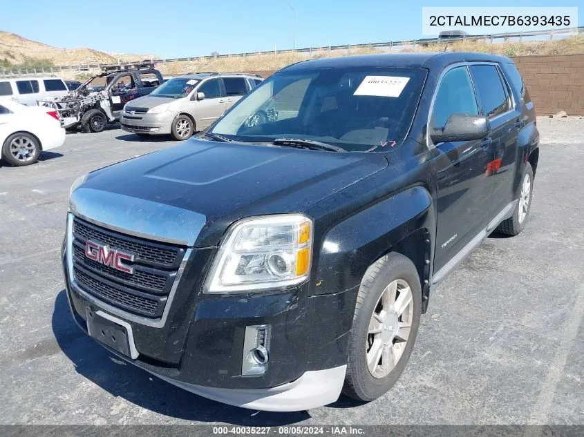 2011 GMC Terrain Sle VIN: 2CTALMEC7B6393435 Lot: 40035227