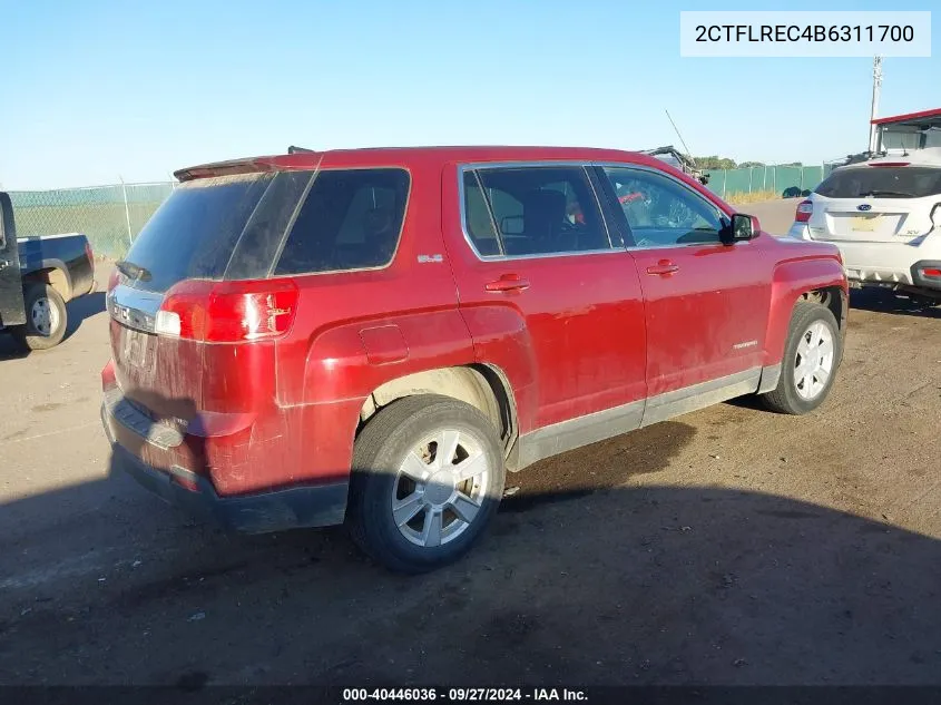 2011 GMC Terrain Sle-1 VIN: 2CTFLREC4B6311700 Lot: 40446036