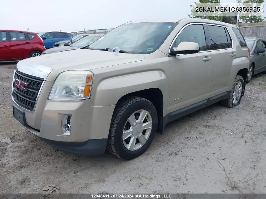 2012 GMC Terrain Sle VIN: 2GKALMEK1C6356955 Lot: 12048491