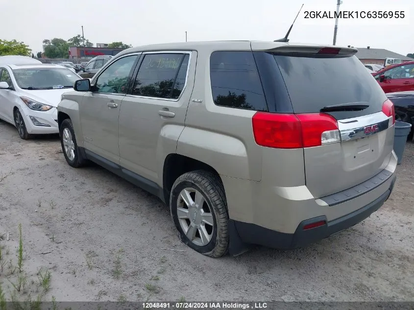 2GKALMEK1C6356955 2012 GMC Terrain Sle